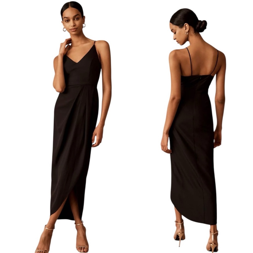 BHLDN Anabela V-Neck Crepe Dress
